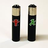 Produkt-Bild: Feuerzeug FLAMMENWERFER Geher gr&uuml;n Ampelmann