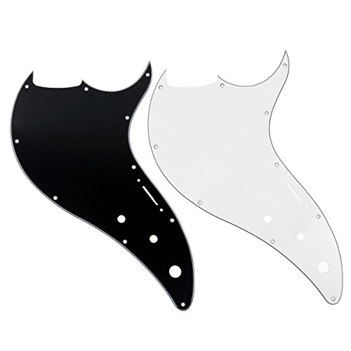 Kmise OT0167 2-Pack Electric Guitar Pickguard Scratch Plate Line 6 Variax 600 Replacement, 3-Ply, Black/White Kmise OT0167 2-Pack Electric Guitar Pickguard Scratch Plate Line 6 Variax 600 Replacement, 3-Ply, Black/White