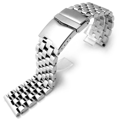 24mm SUPER Engineer Solid Stainless Steel Straight End Watch Band-Polish 24mm SUPER Engineer Solid Stainless Steel Straight End Watch Band-Polish