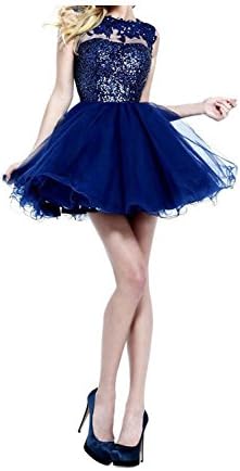 VogueDress Sweetheart Chiffon Prom Dresses with Rhinestone Dark Royal Blue US Size16