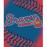 MLB Atlanta Braves Plush Raschel Blanket (60 x 80-Inch)