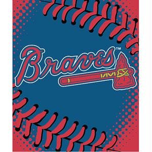 MLB Atlanta Braves Plush Raschel Blanket (60 x 80-Inch)