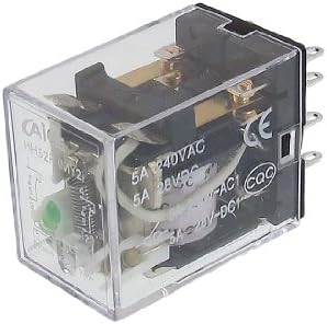uxcell® HH52P MY2 24VDC Coil Voltage 2P2T 8 Pins 5A Green LED Light Power Relay