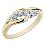 Diamond Promise Ring 1/5 Carat (ctw) in 10K Yellow Gold