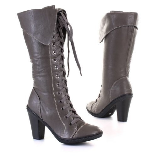Damen Schuhe, Stiefel, 10LU95, Synthetik in hochwertiger Leder Optik, Khaki, Gr 37