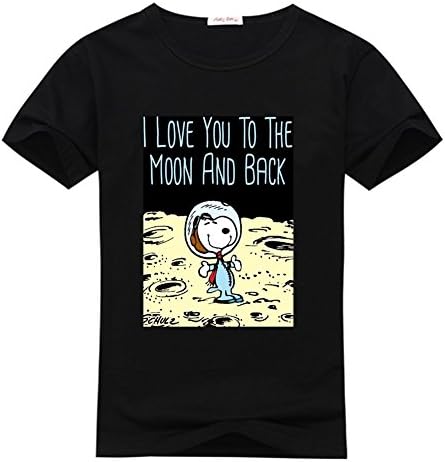 TOMBUY I Love You To The Moon And Back Tee Shirt T-shirt Tshirt, Custom T Shirts for Men