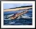 Speedboat in the Rapids of Orinoco River, Puerto Ayacucho, Venezuela Framed Art Poster Print by Krzysztof Dydynski, 39x31