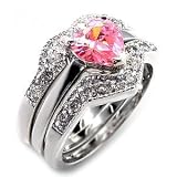 Jewelry-Pretty in Pink Wedding Ring Set