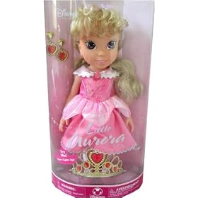 15 " Disney Princess Little Aurora Doll w/ Lights Up Jewelry Set
