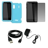 EMPIRE Light Blue Silicone Skin Case Cover + Screen Protector + Home Wall C ....