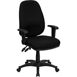 High Back Ergonomic Computer Chair with Height Adjustable Arms Black