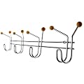 XXL Wandgarderobe - Metall/Holz - 73 cm lang - Flurgarderobe - Kleiderstange - Kleiderhaken