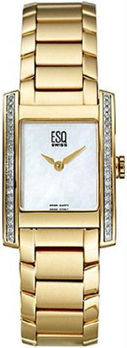 Women's Venture Gold Tone Mother of Pearl Dial Diamonds