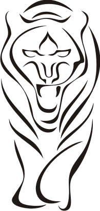 Imagen 2 de Etiqueta de la pared b002 rugido del tigre 96x45 cm