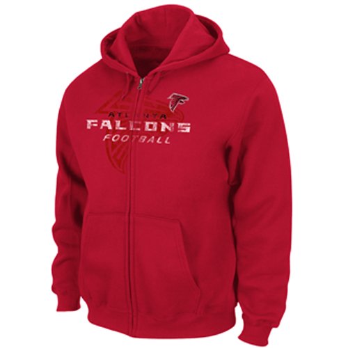 Atlanta Falcons Red Touchback IV Full-Zip Fleece Hooded Sweatshirt