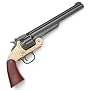 M1869 Schofield Revolver with Black / Brass Finish Frame - Replica of Classic Old West Pistol Used by U.S. Cavalry, Wells Fargo Agents, and Frank James - Nice Prop Gun
