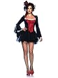 Sexy Vampire Costume Black Red Mini Dress Long Sleeve Vampiress Theatre Costumes