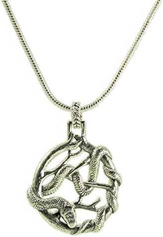 Just Like Silver Silver Plated Intertwining Snake Pendant with 20" Chain 3988
