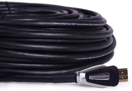 Forspark 20 Feet（7.5 Meters) Aurora Ultra High Speed Series Hdmi Cable with Ethernet, Metal Black Case,hdmi Connector a to a Type, 24awg, Support 3d,4k,18gbps, Good for Epson Benq Hd Projector, Cl3 Rated,flexible for In-wall Installation ，Newest Standard Hdmi Cable 2.0