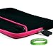 MacBook Pro Sleeve with Extra Pocket *Black with Pink Trim* for All Models of Apple MacBook Pro 13.3 Inch Laptop (MC700LL/A , MC724LL/A , MC374LL/A , OS X Lion , OS X , 2.66 GHz , MacBook Accessories ) + VanGoddy Live * Laugh * Love Wrist band!!!