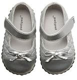 Pediped Originals * Naomi - Silver * Soft Leather-Soled Shoes! MEDIUM (US size: 5-5.5 / 12-18 months / EU Size 20)