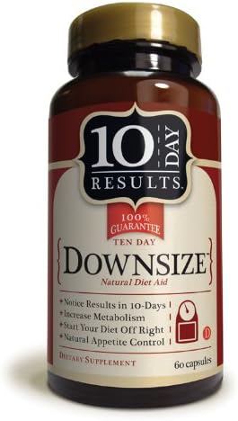 10 Day Downsize -(2-Pack) 60 Weight Loss Caps/Pills - Kick Start a Diet, Colon Cleanse, Boost Your Metabolism, and Lose Weight Fast, Appetite Suppressant