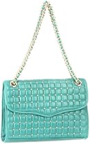 Hot Sale Rebecca Minkoff Studded Affair Shoulder Bag,Teal,One Size