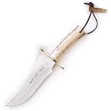 Muela Apache Fixed Blade Hunting Knife 12.5-Inch, Stage Brass Guard
