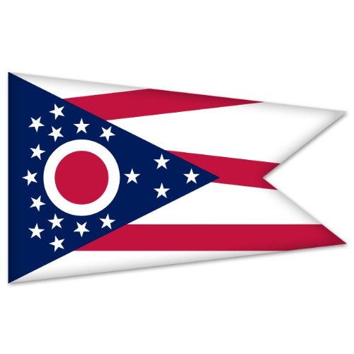 Ohio State Flag car bumper sticker 5