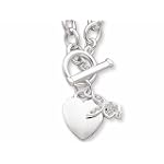 Playboy Heart and Crystal Bunny Necklace $72.00