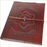 Produkt-Bild: Exklusives Fotoalbum aus Leder - Lederbuch Hochzeitsalbum Lederalbum - handgesch&ouml;pftes Papier (34 x 26 cm) *KOSTENLOSE LIEFERUNG*