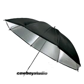 CowboyStudio 33in Black & Silver Photo Studio Reflective Umbrella