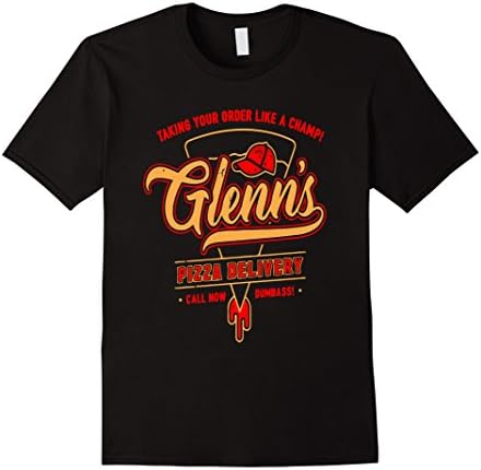 Men's Pizza delivery T Shirt Walking The Dead Small Black