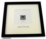 Black Wooden   Best Friends   Photo Picture Frame Gift - 4 x 4 inches