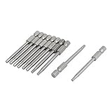 uxcell 六角ドライバービット 空気電動ドライバー 磁気 S2 材料 手工具　10個入り