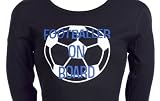 Spoilt Rotten - Footballer On Board Logo - Long Sleeve Maternity Tee Shirt BLACK, Large, L