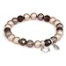 FOSSIL  JF85212040 Charms Armband Stretch Perlen bronze Rauchquarz