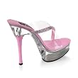 Pleaser Shoes Women��s ALLURE-603, 5 1/2" Stiletto Heel Platform Slide W/Rhinestone