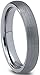 Tungsten Wedding Band Ring 4mm for Men Women Comfort Fit Domed Round Brushed Lifetime Guarantee