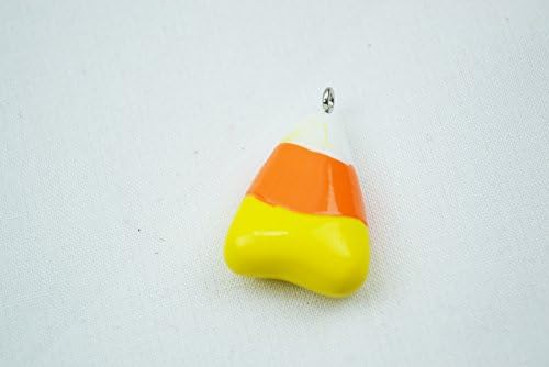 Agape Gifts Resin Charm Bead Pendant for Necklace - Halloween Candy Corn
