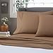Amazon Brand – Pinzon 400-Thread-Count Hemstitch Egyptian Cotton Sheet Set - Queen, Chestnut