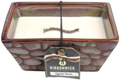 CYPRESS WOODS RibbonWick Small Rectangle Scented Candle