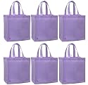 Reusable Grocery Tote Bag Solid Color 6 Pack