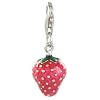 Quiges Charms Anh�nger Versilbert Erdbeere f�r Bettelarmband