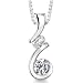 Sparkling Medley: Sterling Silver Bridal Jewelry Designer Inspired Pendant Necklace with Multi-shaped CZ Diamonds