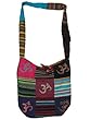 Sling Bag - Cotton Canvas Handcrafted Om Patchwork Indian Yoga Cross Body Bag