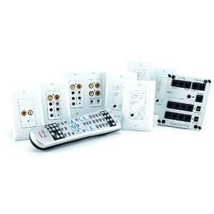 On-Q AU1021-WH lyriQ Multi-Source 4 Zone Kit with Classic Keypads, White