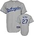 Matt Kemp Jersey: Adult 2010 Majestic Road Grey Replica #27 Los Angeles Dodgers Jersey