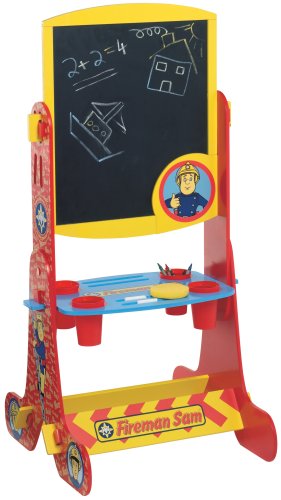 Childrens Toyshop  Toys : Fireman Sam Double Sided Chalk Board Easel