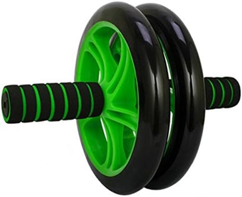 SHEENROAD Dual Stability No Noise AB Abdominal Waist Wheel Roller Abs Exercise with Knee Pad (Green)